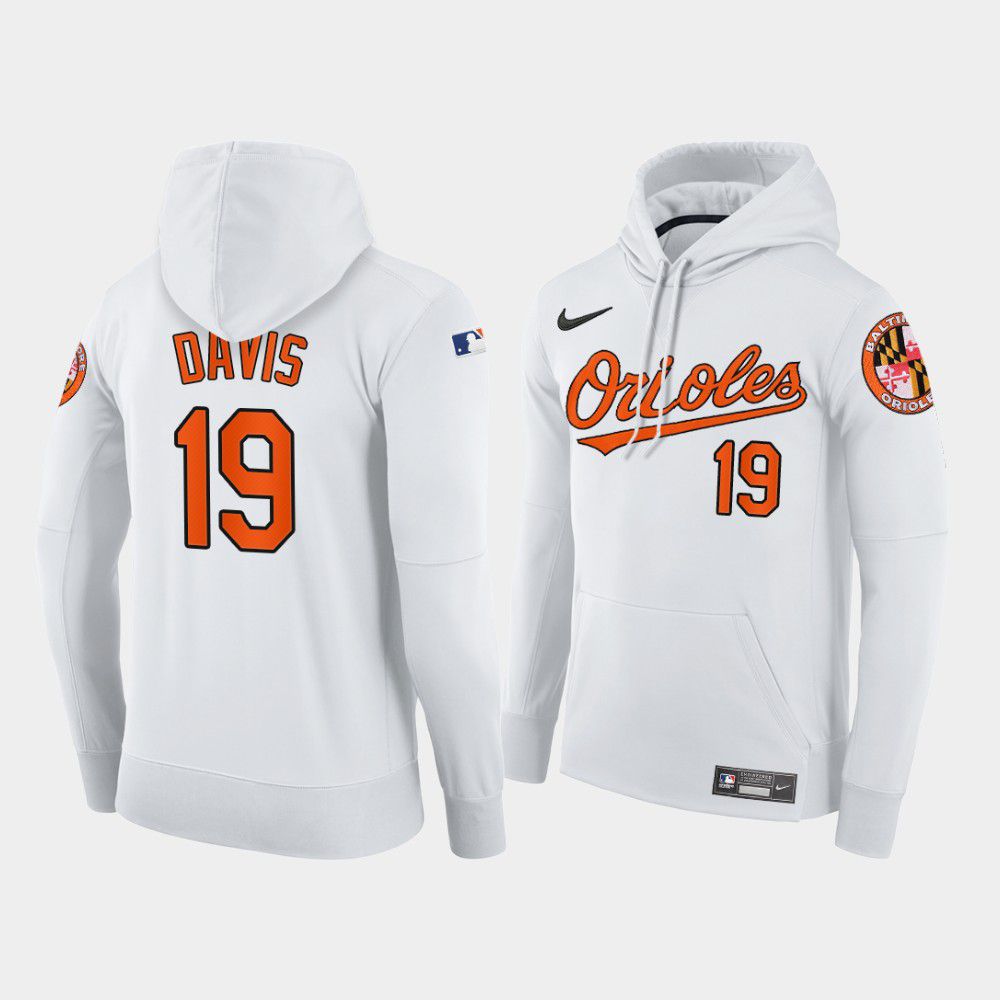 Men Baltimore Orioles #19 Davis white home hoodie 2021 MLB Nike Jerseys->customized mlb jersey->Custom Jersey